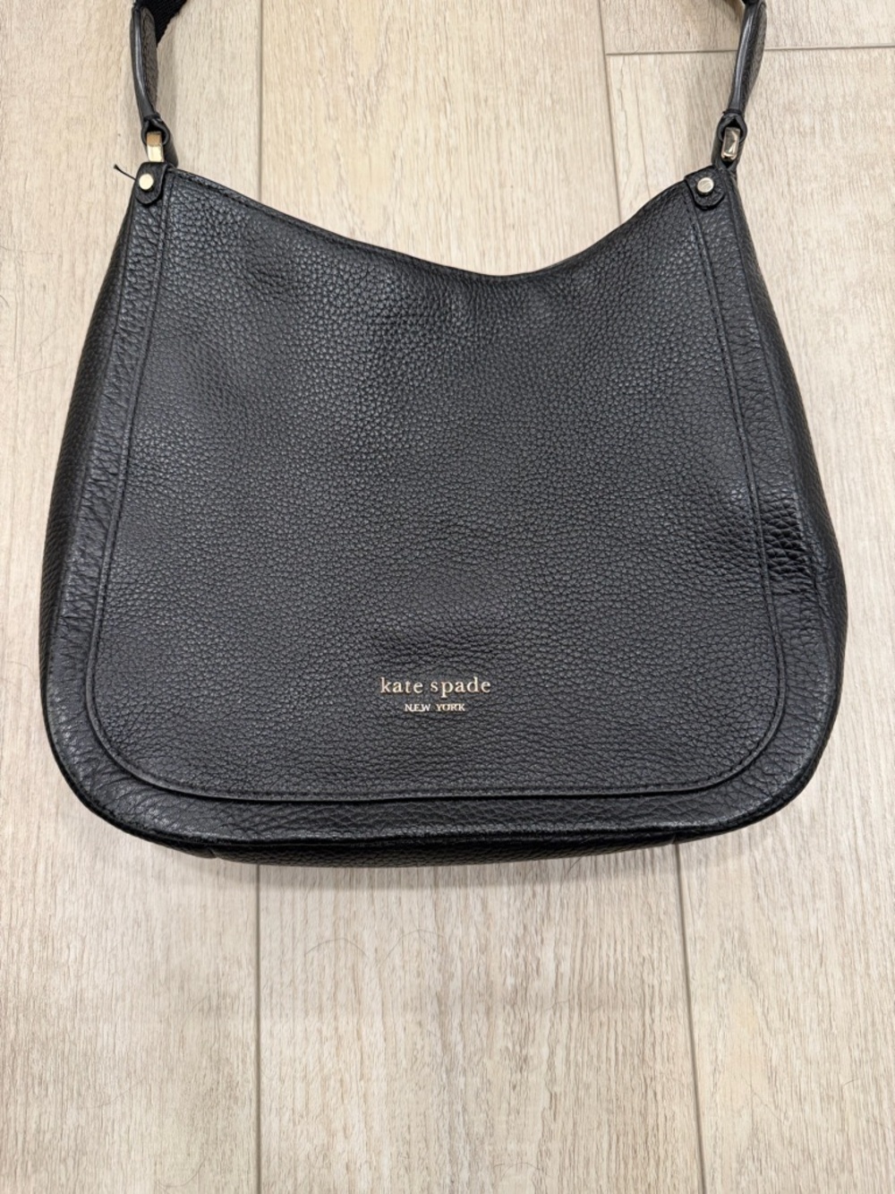 Kate Spade Black Pebbled Leather Crossbody Bag Adjustable Strap - Picture 2 of 13